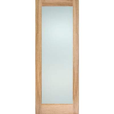 Oak Pattern 10 - 1 Glazed Frosted Light Panel Un-Finished Internal Door - All Sizes - LPD Doors Doors
