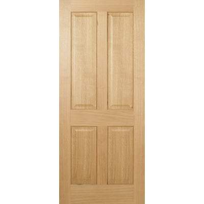 Oak Regency 4 Panel Pre-Finished Internal Fire Door  - All Sizes - LPD Doors Doors