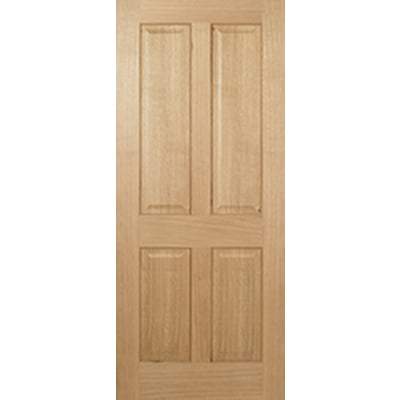 Oak Regency 4 Panel Un-Finished Internal Fire Door FD30 - All Sizes - LPD Doors Doors