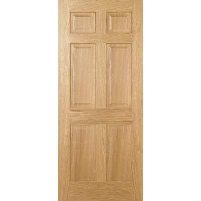 Oak Regency 6 Panel Pre-Finished Internal Fire Door FD30 - All Sizes - LPD Doors Doors