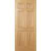 Oak Regency 6 Panel Pre-Finished Internal Fire Door FD30 - All Sizes