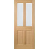 LPD Oak Richmond 2 Clear Light Panels Pre-Finished Internal Door