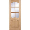 LPD Oak Riviera RM2S 6 Glazed Light Panels Un-Finished Internal Door