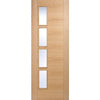 LPD Oak Vancouver 4 Light Panel Offset Pre-Finished Internal Door