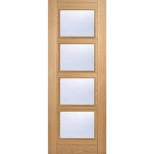 Load image into Gallery viewer, Oak Vancouver 4 Light Clear Glazed Pre-Finished Internal Fire Door FD30 - All Sizes - LPD Doors Doors
