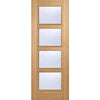 LPD Oak Vancouver 4 Light Panel Glazed Pre-Finished Internal Door