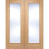 Oak Vancouver Glazed Pair Pre-Finished Internal Doors - All Sizes