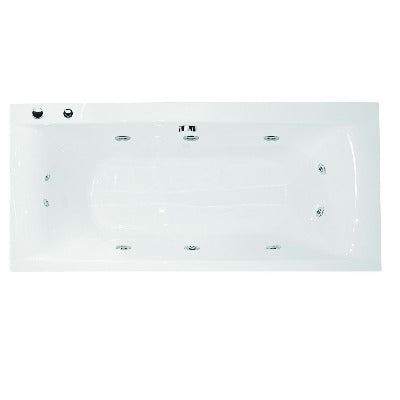 Oporto 6 Jet Whirlpool Bath - Aqua