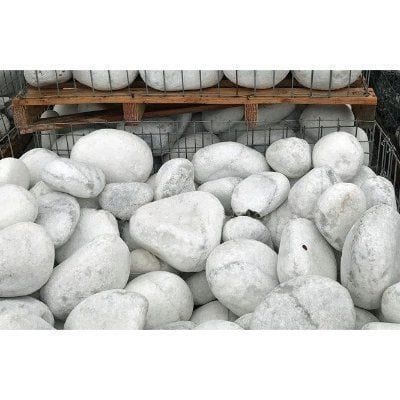 250mm - White Boulders - 850kg Bag - Build4less