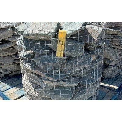 250mm - Green Slate Rockery Stone - 850kg Bag - Build4less