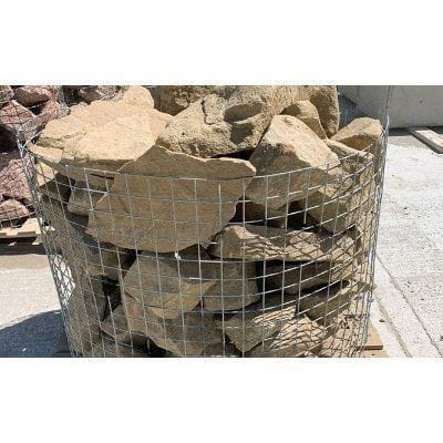 250mm - Yorkstone Brown Rockery Stone - 850kg Bag - Build4less