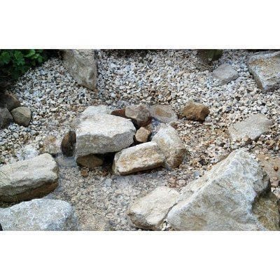 250mm - Yorkstone Brown Rockery Stone - 850kg Bag - Build4less
