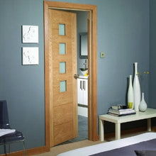 Load image into Gallery viewer, Palermo Original Unfinished Oak Internal Door with Obscure Glass - XL Joinery
