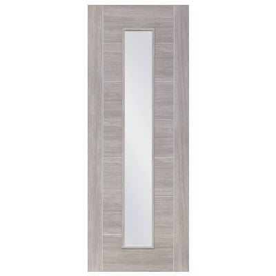 White Grey Palermo Internal Laminate Clear Glass Door - XL Joinery