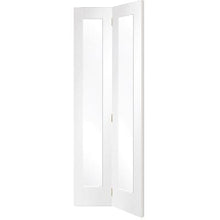 Load image into Gallery viewer, Pattern 10 Bi-Fold Internal White Primed Door with Clear Glass - XL Joinery
