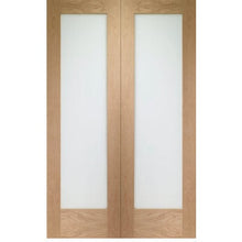 Load image into Gallery viewer, Pattern 10 Internal Oak Rebated Door Pair with Clear Glass - XL Joinery
