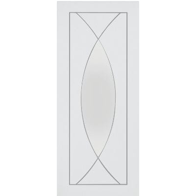 Pesaro Internal White Primed Door with Clear Glass - XL Joinery