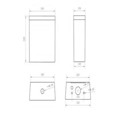 Piccolo Close Coupled Cistern - Aqua