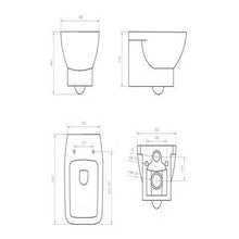 Load image into Gallery viewer, Piccolo Wall-Hung Toilet for use with Cistern &amp; Frame Pack - Aqua
