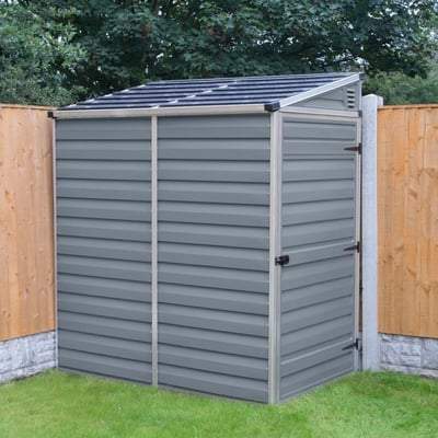 Palram 4 x 6 Skylight Grey Pent Shed - Rowlinson Outdoor & Garden