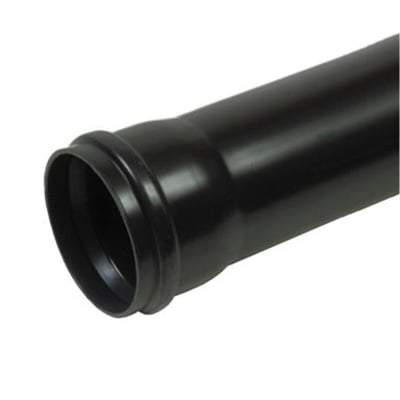 Ring Seal Soil Pipe Single Socket 110mm Black - All Lengths