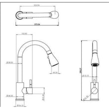 Load image into Gallery viewer, Kitchen Sink Mixer w/ Pull Out Spray and Swivel Spout - Ellsi
