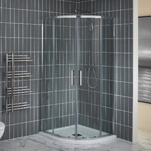 Load image into Gallery viewer, Purity Curved Quadrant Shower Enclosure with 2 Sliding Doors - All Sizes - Aquaglass
