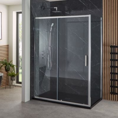 Purity Sliding Shower Door w/ Chrome Handle - All Sizes - Aquaglass