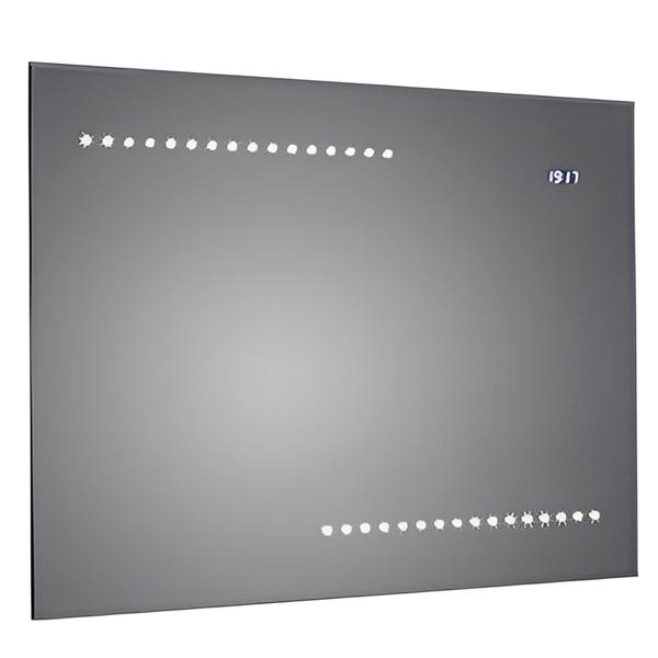 Quay Rectangular LED Mirror with Bevelled Edge - 800 x 600mm - Aqua