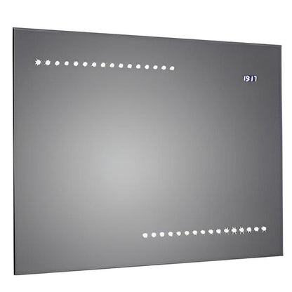 Quay Rectangular LED Mirror with Bevelled Edge - 800 x 600mm - Aqua
