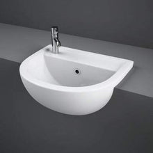 Load image into Gallery viewer, Compact 45cm Semi Recessed Basin 1 Tap Hole in Alpine White - All Styles - RAK Ceramics

