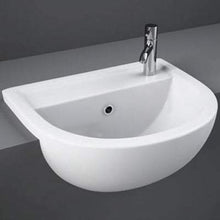 Load image into Gallery viewer, Compact 40cm Semi Recessed Basin 1 Tap Hole in Alpine White - All Styles - RAK Ceramics
