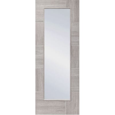 White Grey Ravenna Internal Laminate Clear Glass Door - XL Joinery