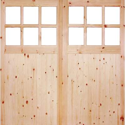 Redwood 12 Glazed Flemish Light Panels Pair Garage Doors - All Sizes - LPD Doors Doors