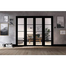 Load image into Gallery viewer, Soho Black Primed 16 Glazed Clear Light Panels Interior Room Divider - 2031mm x 2478mm - LPD Doors Doors
