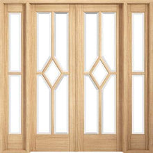 Load image into Gallery viewer, Reims Oak Unfinished 14 Glazed Clear Light Panels Interior Room Divider - 2031mm x 1904mm
