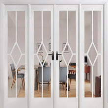 Load image into Gallery viewer, Reims White Primed 20 Glazed Clear Bevelled Light Panels Interior Room Divider - 2031mm - 2478mm - LPD Doors Doors
