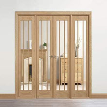 Load image into Gallery viewer, Lincoln Oak Unfinished 12 Glazed Clear Light Panels Interior Room Divider - 2031mm x 2478mm - LPD Doors Doors
