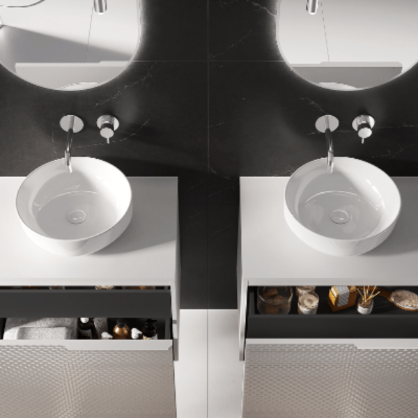 Aquatrend 420mm Countertop Round Basin inc Waste - All Colours - Aqua