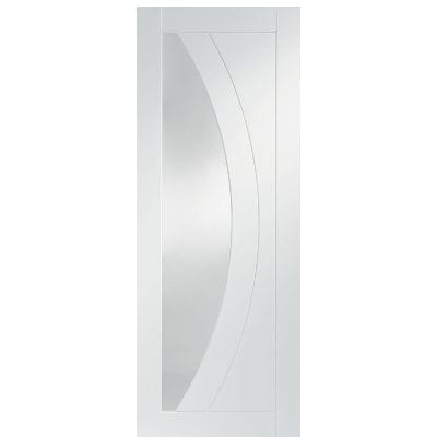 Salerno Internal White Primed Fire Door with Clear Glass - XL Joinery