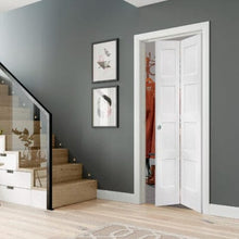 Load image into Gallery viewer, Shaker 4 Panel Bi-Fold Internal White Primed Door - XL Joinery
