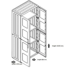 Load image into Gallery viewer, Plastic Storage Cupboard w/ Adjustable Shelving - All Sizes - Shire
