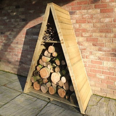 Shire Tongue and Groove Triangular Log Store (Pressure Treated) - Shop ...