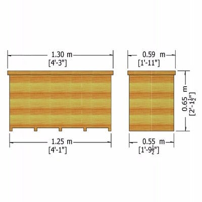 Storage Box  - 4ft x 2ft (Tongue and Groove) - Shire