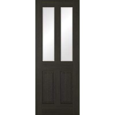 LPD Smoked Oak Richmond 2 Light/2 Panel Glazed Pre-Finished Internal Door - All Sizes - LPD Doors Doors