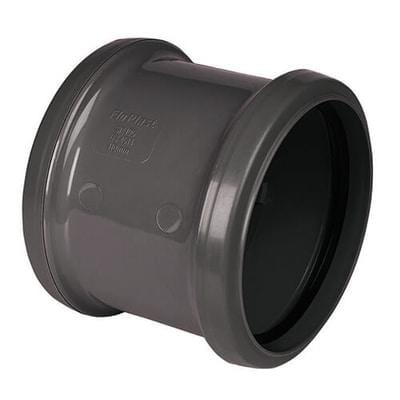 Ring Seal Soil Coupling Double Socket 110mm - All Colours - Floplast Drainage