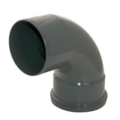 Ring Seal Soil Bend Single Socket - 92.5 Degree X 110mm Black - Floplast Drainage