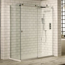 Load image into Gallery viewer, Sphere Sliding Shower Door w/ Chrome Cut-Out Handle - All Sizes - Aquaglass

