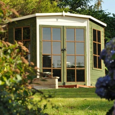 Hampton Shiplap Corner Summerhouse - All Sizes - Shire Summerhouse