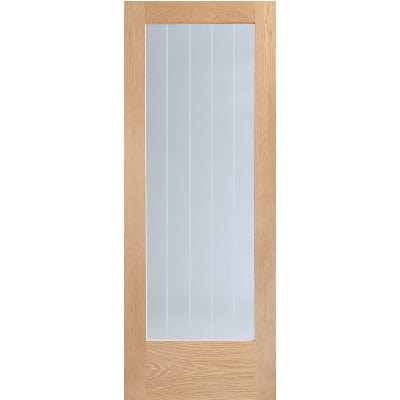 Suffolk Original 1 Light Pre-Finished Internal Door with Clear Etched Glass - XL Joinery